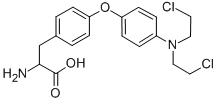CAS 登录号：857-95-4， 2-氨基-3-[4-[4-[二(2-氯乙基)氨基]苯氧基]苯基]丙酸