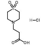 CAS 登录号：857473-42-8， 3-(1,1-二氧代-4-硫代吗啉基)丙酸盐酸盐(1:1)