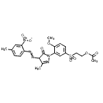 CAS#: 85750-10-3, 2-[(4-Methoxy-3-{3-methyl-4-[(4-methyl-2-nitrophenyl)diazenyl]-5-oxo-4,5-dihydro-1H-pyrazol-1-yl}phenyl)sulfonyl]ethyl acetate