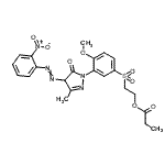 CAS#: 85750-12-5, 2-[(4-Methoxy-3-{3-methyl-4-[(2-nitrophenyl)diazenyl]-5-oxo-4,5-dihydro-1H-pyrazol-1-yl}phenyl)sulfonyl]ethyl propionate