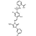 CAS#: 85750-15-8, 2-{[(2-Chloro-4-{[1-(3-chlorophenyl)-3-methyl-5-oxo-4,5-dihydro-1H-pyrazol-4-yl]diazenyl}-5-hydroxyphenyl)sulfonyl]amino}benzoic acid