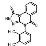CAS 登录号：85772-41-4， 4-(2,3-二甲基苯基)-1-硫基[1,2,4]三唑并[4,3-a]喹唑啉-5(4H)-酮