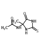 CAS 登录号：857795-88-1， N-(4-甲基-5-氧代-2-硫代-4-咪唑烷基)乙酰胺