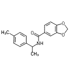 CAS#: 858036-54-1, N-[1-(4-Methylphenyl)ethyl]-1,3-benzodioxole-5-carboxamide