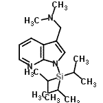 CAS 登录号：858116-59-3， N,N-二甲基-1-[1-(三异丙基硅烷基)-1H-吡咯并[2,3-b]吡啶-3-基]甲胺