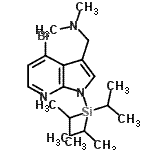 CAS 登录号：858116-79-7， 1-[4-溴-1-(三异丙基硅烷基)-1H-吡咯并[2,3-b]吡啶-3-基]-N,N-二甲基甲胺