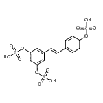 CAS#: 858187-22-1, 4-{(E)-2-[3,5-Bis(sulfooxy)phenyl]vinyl}phenyl hydrogen sulfate