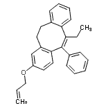 CAS 登录号：85850-83-5， 3-(烯丙氧基)-11-乙基-12-苯基-5,6-二氢二苯并[a,e][8]环轮烯