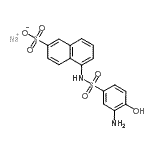 CAS#: 85895-79-0, Sodium 5-{[(3-amino-4-hydroxyphenyl)sulfonyl]amino}-2-naphthalenesulfonate
