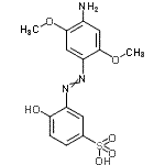 CAS 登录号：85895-89-2， 3-[(4-氨基-2,5-二甲氧基苯基)偶氮]-4-羟基苯磺酸