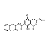 CAS#: 85911-04-2, N-{[(3R)-5-Chloro-8-hydroxy-3-(hydroxymethyl)-1-oxo-3,4-dihydro-1H-isochromen-7-yl]carbonyl}-L-phenylalanine