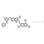 CAS#: 85959-00-8, Tetrasodium 7-({6-[(4-anilino-6-chloro-1,3,5-triazin-2-yl)amino]-1-hydroxy-3-sulfonato-2-naphthyl}diazenyl)-1,3,6-naphthalenetrisulfonate