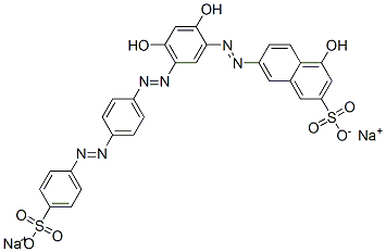 CAS#: 85959-24-6, Disodium 7-((2,4-Dihydroxy-5-((4-((4-Sulphonatophenyl)Azo)Phenyl)Azo)Phenyl)Azo)-4-Hydroxynaphthalene-2-Sulphonate