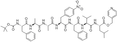CAS#: 86063-97-0, Boc-Phe-Ala-Ala-4-Nitro-Phe-Phe-Val-Leu-Pyridin-4-Ylmethyl Ester