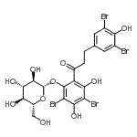 CAS#: 86158-06-7, 1-[3,5-dibromo-2,4-dihydroxy-6-[(2S,3R,4S,5S,6R)-3,4,5-trihydroxy-6-(hydroxymethyl)oxan-2-yl]oxyphenyl]-3-(3,5-dibromo-4-hydroxyphenyl)propan-1-one