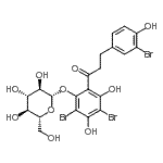 CAS#: 86158-07-8, 3-(3-bromo-4-hydroxyphenyl)-1-[3,5-dibromo-2,4-dihydroxy-6-[(2S,3R,4S,5S,6R)-3,4,5-trihydroxy-6-(hydroxymethyl)oxan-2-yl]oxyphenyl]propan-1-one