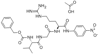 CAS 登录号：86170-43-6， N-苄氧羰基-缬氨酰-甘氨酰-精氨酰对硝基苯胺乙酸盐