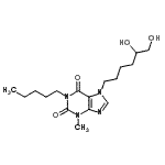 CAS 登录号:86257-16-1, 7-(5,6-二羟基己基)-3-甲基-1-戊基-3,7-二氢-1H-嘌呤-2,6-二酮