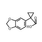 CAS 登录号：862574-89-8， 1-(1,3-苯并二氧戊环-5-基)环丙烷羧酸