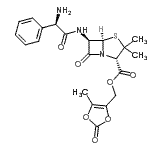 CAS#: 86273-18-9, (5-Methyl-2-oxo-1,3-dioxol-4-yl)methyl (2S,5R,6R)-6-{[(2R)-2-amino-2-phenylacetyl]amino}-3,3-dimethyl-7-oxo-4-thia-1-azabicyclo[3.2.0]heptane-2-carboxylate