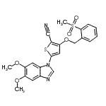 CAS#: 862812-98-4, 5-(5,6-Dimethoxy-1H-benzimidazol-1-yl)-3-{[2-(methylsulfonyl)benzyl]oxy}-2-thiophenecarbonitrile