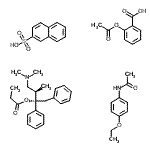 CAS 登录号：86290-92-8， 2-(乙酰氧基)-苯甲酸与(S-(R*,S*))-3-(二甲基氨基)-2-甲基-1-苯基-1-(苯基甲基)丙基丙酸酯2-萘磺酸酯和N-(4-乙氧基苯基)乙酰胺的混合物