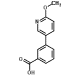 CAS 登录号：863921-57-7， 3-(6-甲氧基-3-吡啶基)苯甲酸