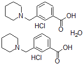 CAS 登录号：863991-96-2， 3-(1-哌啶基甲基)-苯甲酸盐酸盐水合物(2:2:1)