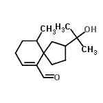 CAS#: 86408-21-1, 2-(2-Hydroxy-2-propanyl)-10-methylspiro[4.5]dec-6-ene-6-carbaldehyde