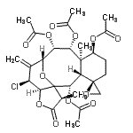 CAS#: 86425-67-4, (2S,3S,4R,7S,8R,9R,10S,11R,13S,14R,17R)-13-Chloro-8,17-dimethyl-12-methylene-16-oxospiro[15,18-dioxatetracyclo[9.6.1.0<sup>1,14</sup>.0<sup>3,8</sup>]octadecane-4,2'-oxirane]-2,7,9,10-tetrayl tetraacetate