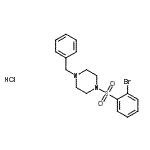 CAS#: 864759-62-6, 1-Benzyl-4-[(2-bromophenyl)sulfonyl]piperazine hydrochloride (1:1)