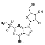 CAS 登录号：86480-37-7， 5-(甲基磺酰基)-3-呋喃戊糖基-3H-[1,2,3]三唑并[4,5-d]嘧啶-7-胺