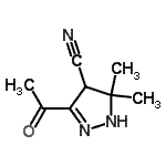 CAS 登录号：86556-93-6， 3-乙酰基-5,5-二甲基-4,5-二氢-1H-吡唑-4-甲腈