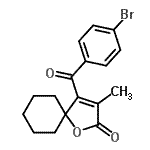 CAS#: 86560-10-3, 4-(4-Bromobenzoyl)-3-methyl-1-oxaspiro[4.5]dec-3-en-2-one