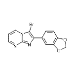 CAS 登录号：866145-38-2， 2-(1,3-苯并二氧戊环-5-基)-3-溴咪唑并[1,2-a]嘧啶