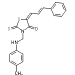 CAS#: 86650-10-4, (5E)-3-{[(4-Methylphenyl)amino]methyl}-5-[(2E)-3-phenyl-2-propen-1-ylidene]-2-thioxo-1,3-thiazolidin-4-one