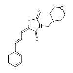 CAS#: 86650-16-0, (5E)-3-(4-Morpholinylmethyl)-5-[(2E)-3-phenyl-2-propen-1-ylidene]-2-thioxo-1,3-thiazolidin-4-one