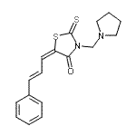 CAS#: 86650-22-8, (5E)-5-[(2E)-3-Phenyl-2-propen-1-ylidene]-3-(1-pyrrolidinylmethyl)-2-thioxo-1,3-thiazolidin-4-one