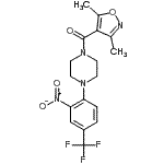 CAS#: 866789-39-1, (3,5-Dimethyl-1,2-oxazol-4-yl){4-[2-nitro-4-(trifluoromethyl)phenyl]-1-piperazinyl}methanone
