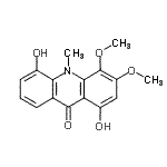 CAS#: 86680-32-2, 1,5-Dihydroxy-3,4-dimethoxy-10-methyl-9(10H)-acridinone