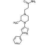 CAS#: 86683-47-8, 3-[3-Methyl-4-(3-phenyl-1,2-oxazol-5-yl)-1-piperazinyl]propanamide