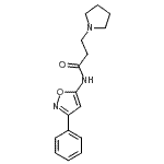 CAS 登录号：86683-49-0， N-(3-苯基-1,2-恶唑-5-基)-3-(1-吡咯烷基)丙酰胺