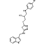 CAS 登录号：86717-06-8， 1-[(4-溴苯基)氨基]-3-({5-[(1H-吲哚-3-基甲基)氨基]-1,3,4-噻二唑-2-基}硫基)-2-丙醇
