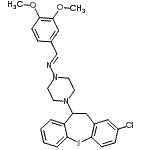 CAS 登录号：86758-93-2， (E)-N-[4-(2-氯-10,11-二氢二苯并[b,f]硫杂卓-10-基)-1-哌嗪基]-1-(3,4-二甲氧基苯基)甲亚胺