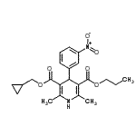 CAS#: 86781-09-1, Cyclopropylmethyl propyl 2,6-dimethyl-4-(3-nitrophenyl)-1,4-dihydro-3,5-pyridinedicarboxylate