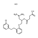 CAS#: 86819-22-9, 4-{[1-{2-[2-(3-Chlorophenyl)ethyl]phenoxy}-3-(dimethylamino)-2-propanyl]oxy}-4-oxobutanoic acid hydrochloride (1:1)