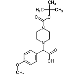 CAS#: 868260-17-7, (4-Methoxyphenyl)(4-{[(2-methyl-2-propanyl)oxy]carbonyl}-1-piperazinyl)acetic acid