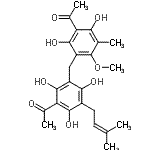 CAS#: 86828-07-1, 1-[3-(3-Acetyl-2,4-dihydroxy-6-methoxy-5-methylbenzyl)-2,4,6-trihydroxy-5-(3-methyl-2-buten-1-yl)phenyl]ethanone