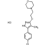 CAS 登录号：86871-73-0， 4-(2-{[5-(4-氯苯基)-4-甲基-1H-吡唑-3-基]氧基}乙基)吗啉盐酸盐(1:1)