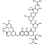 CAS#: 86917-61-5, 1-C-(7-{[4-O-Acetyl-2,6-dideoxy-3-O-(2,6-dideoxyhexopyranosyl)hexopyranosyl]oxy}-3-{[2,6-dideoxy-4-O-isobutyryl-3-C-methylhexopyranosyl-(1->3)-2,6-dideoxyhexopyranosyl-(1->3)-2,6-dideoxyhexopyranosyl] oxy}-5,10-dihydroxy-4-oxo-1,2,3,4-tetrahydro-2-anthracenyl)-5-deoxy-1-O-methylpent-2-ulose